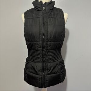 Outer edge, black puffer jacket with pink lining size S